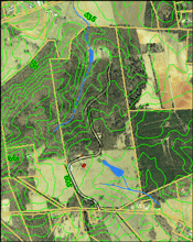 South Wind Farm topo map